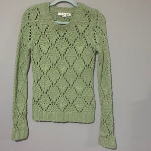 Forever 21 green knitted long sleeve sweater
